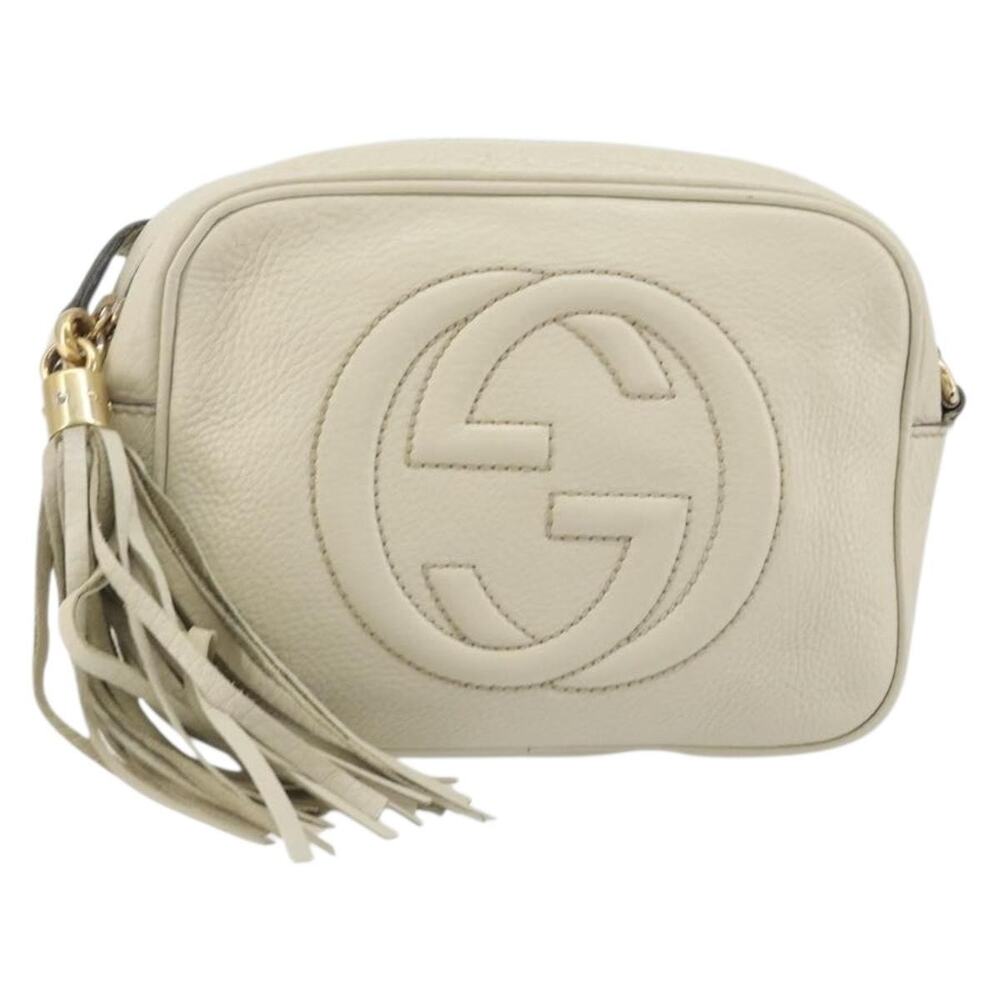 Gucci Leather Dionysus Shoulder Bag White